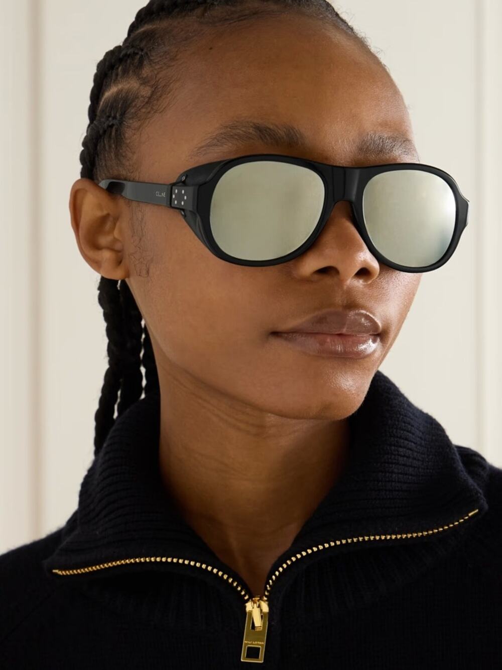 New, CELINE Après Ski Capsule pilot sunglasses CL40301U 01C Authentic
